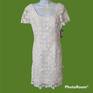 Lilly Pulitzer 3D White Lace Marta Dress in Resort White Size 8 NWT